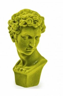 The Home Collection Flock Classic Bust Figure In Olive Green