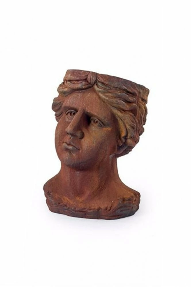 The Home Collection Antiqued Rusted Classical Head Planter 3 The Home Collection Antiqued Rusted Classical Head Planter
