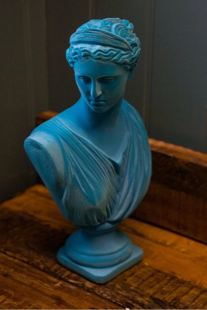 The Home Collection Teal Flock Large Artemis Bust 3 The Home Collection Teal Flock Large Artemis Bust