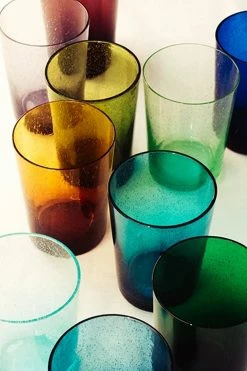 The Home Collection Handmade Glass Tumbler In Honey Bird