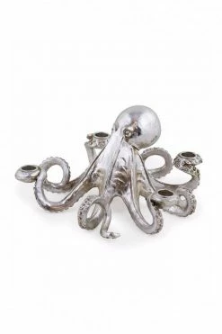 The Home Collection Silver Octopus Candlestick Holder