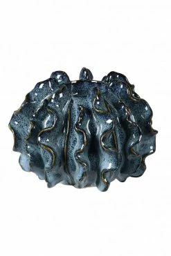 The Home Collection Blue Coral Ceramic Candleholder