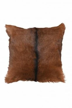 The Home Collection Natural Brown Goat Fur Cushion