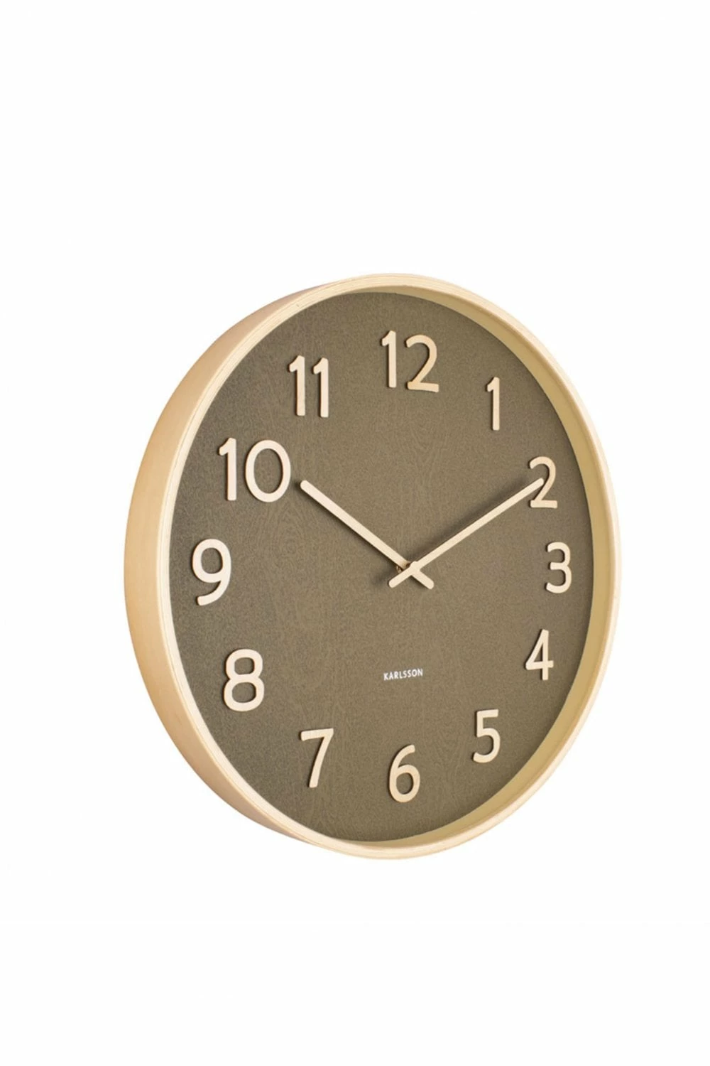 The Home Collection Wall Clock Pure Wood Grain Moss Green 4 The Home Collection Wall Clock Pure Wood Grain Moss Green