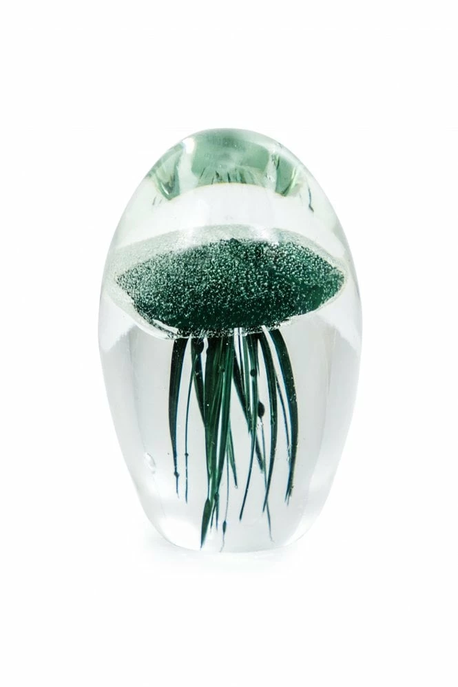 The Home Collection Fern Green Glass Jellyfish Paperweight 3 The Home Collection Fern Green Glass Jellyfish Paperweight