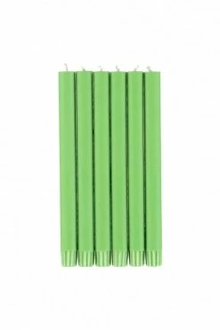 The Home Collection Dinner Candles Set Of 6 In Grass Green