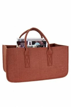 The Home Collection Magazine Holder In Clay