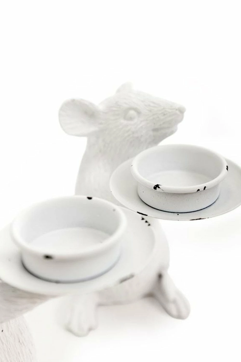 The Home Collection Pair Of Mouse Candle Holders In Rustic White 3 The Home Collection Pair Of Mouse Candle Holders In Rustic White