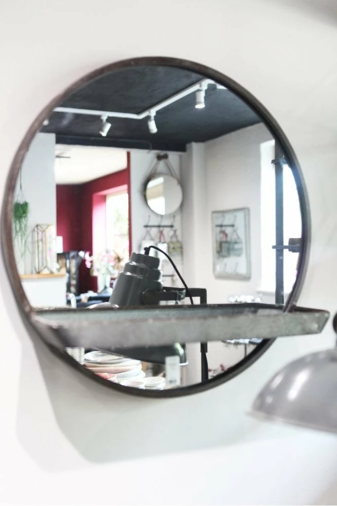 The Home Collection Round Wall Mirror With Shelf 4 The Home Collection Round Wall Mirror With Shelf