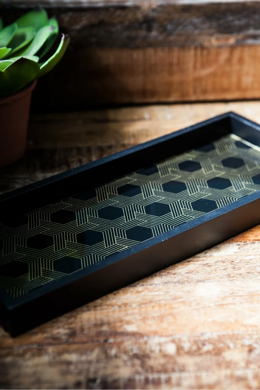 The Home Collection Gatsby Trinket Tray With Hexagonal Print 5 The Home Collection Gatsby Trinket Tray With Hexagonal Print