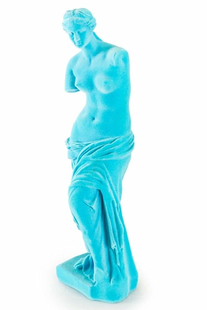 The Home Collection Flock Venus De Milo Figure In Teal 3 The Home Collection Flock Venus De Milo Figure In Teal