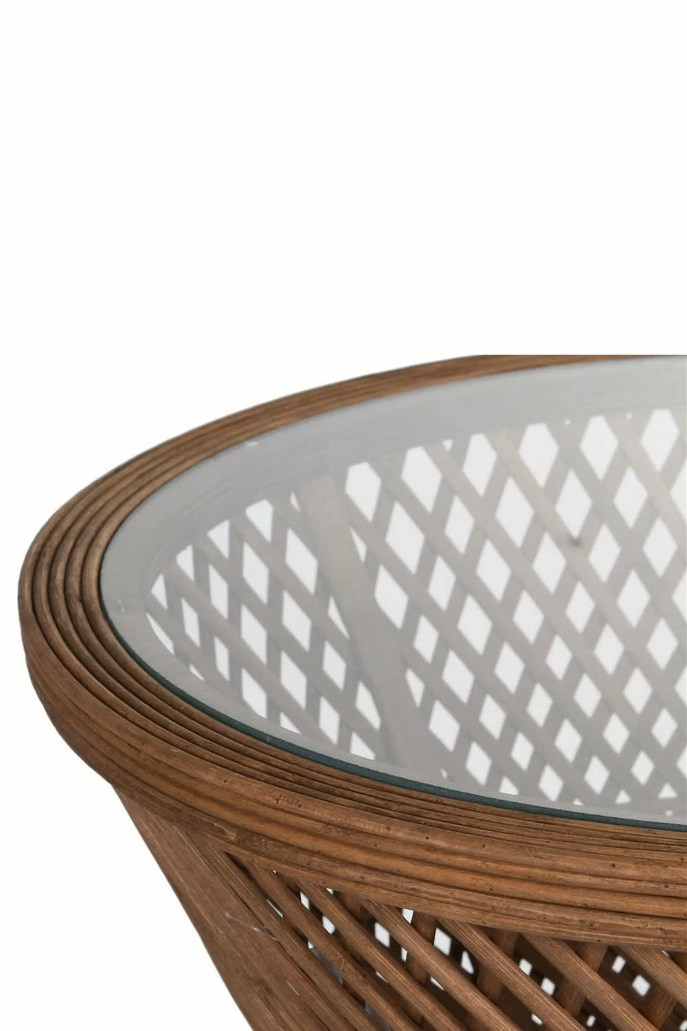 The Home Collection Criss Cross Woven Bamboo Side Table 4 The Home Collection Criss Cross Woven Bamboo Side Table