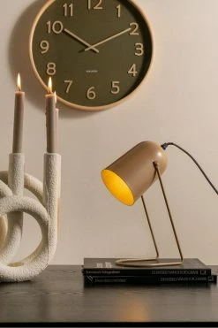 The Home Collection Wall Clock Pure Wood Grain Moss Green