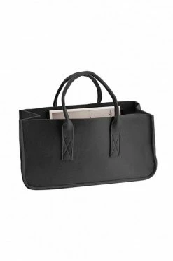 The Home Collection Magazine Holder In Black