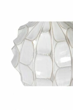 The Home Collection White Petal Effect Table Lamp With White Shade