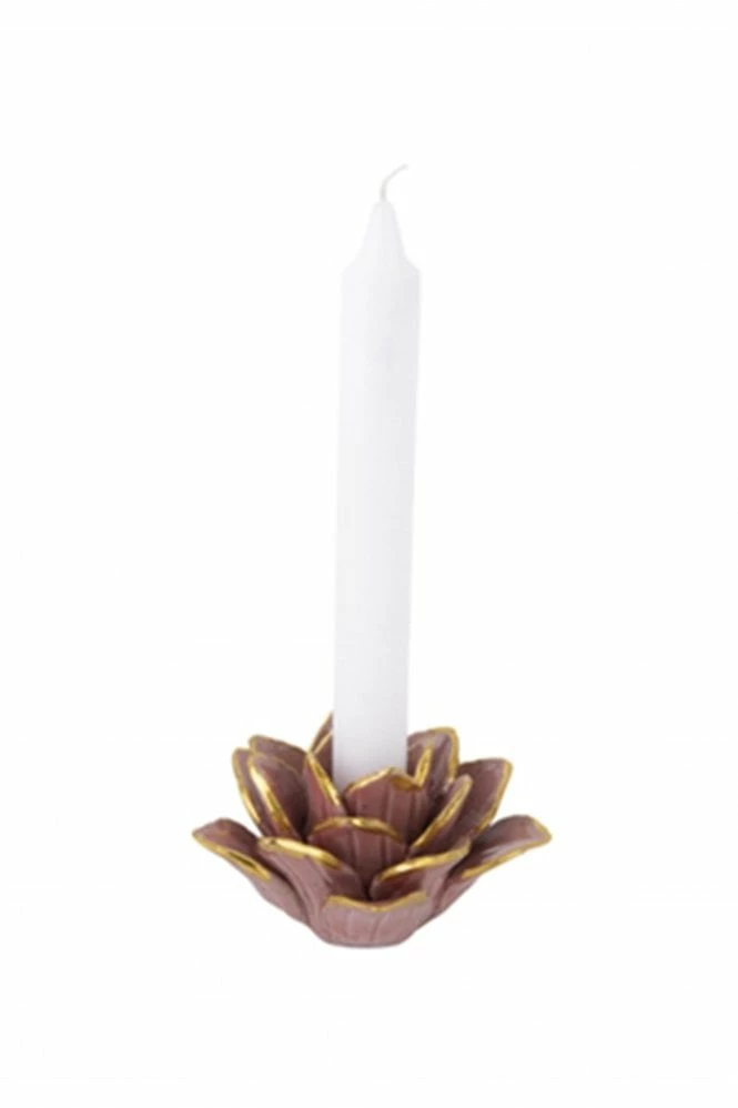 The Home Collection Soft Pink Flower Porcelain Candle Holder 4 The Home Collection Soft Pink Flower Porcelain Candle Holder