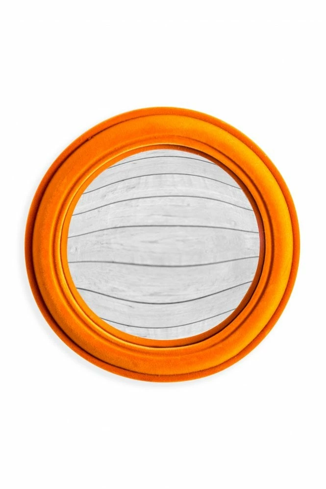 The Home Collection Flock Round Framed Convex Mirror 3 The Home Collection Flock Round Framed Convex Mirror