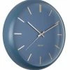 The Home Collection Wall Clock Globe In Dark Blue