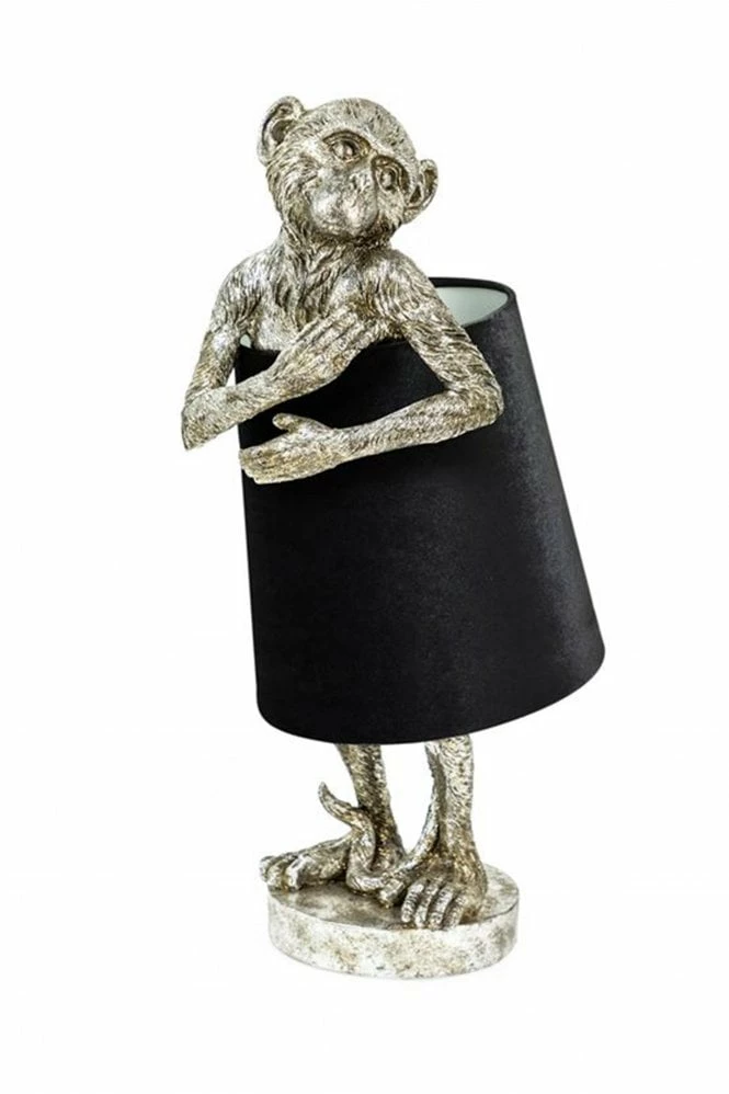 The Home Collection Antique Silver Bashful Monkey Table Lamp With Blac 3 The Home Collection Antique Silver Bashful Monkey Table Lamp With Blac