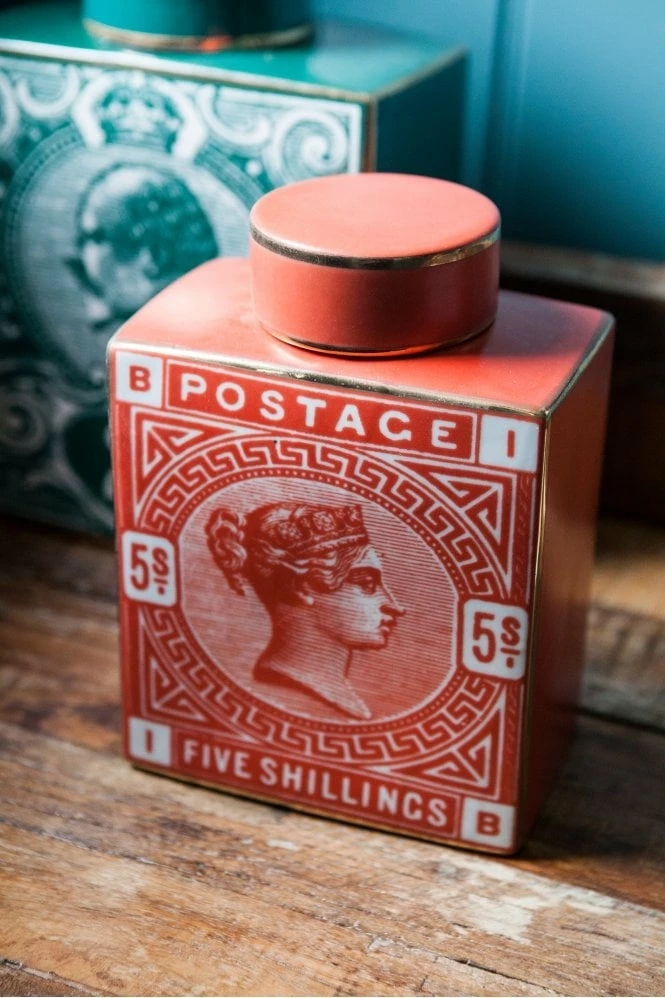 The Home Collection Red Stamp Ginger Jar 3 The Home Collection Red Stamp Ginger Jar