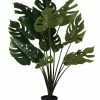 The Home Collection Faux Green Monstera In Black Pot