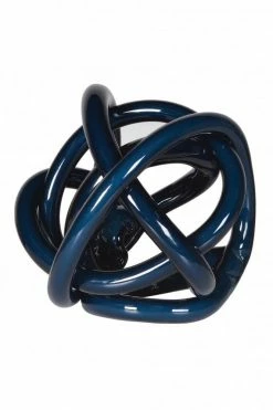 The Home Collection Hand Made Navy Blue Glass Knot