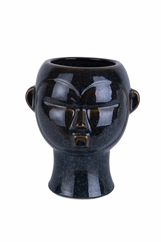 The Home Collection Round Mask Face Plant Pot In Dark Brown 3 The Home Collection Round Mask Face Plant Pot In Dark Brown