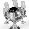 The Home Collection Polished Aluminum Saturn Ice Bucket With 6 Glasses 1 The Home Collection Polished Aluminum Saturn Ice Bucket With 6 Glasses