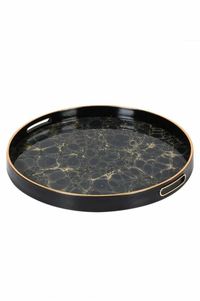 The Home Collection Blue And Gold Mottled Effect Tray 3 The Home Collection Blue And Gold Mottled Effect Tray