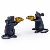 The Home Collection Pair Of Mouse Candle Holders In Black And Gold 2 The Home Collection Pair Of Mouse Candle Holders In Black And Gold