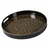 The Home Collection Leopard Print Round Tray 2 The Home Collection Leopard Print Round Tray