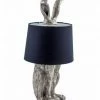 The Home Collection Antique Silver Rabbit Ears Lamp With Black Shade 2 The Home Collection Antique Silver Rabbit Ears Lamp With Black Shade