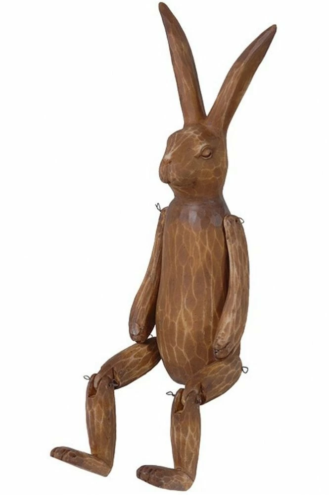 The Home Collection Brown Wood Effect Jointed Rabbit 3 The Home Collection Brown Wood Effect Jointed Rabbit