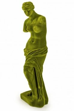 The Home Collection Flock Venus De Milo Figure In Olive Green
