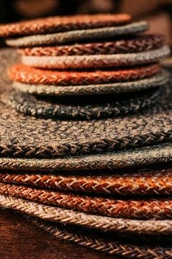 The Home Collection Woven Jute Coasters Set of 4 in Olive