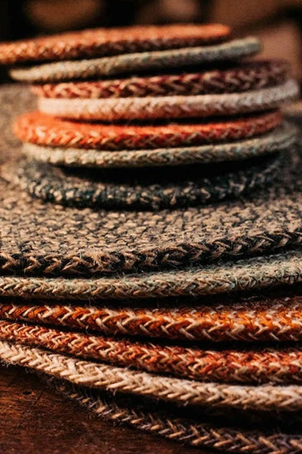 The Home Collection Woven Jute Coasters Set of 4 in Olive 4 The Home Collection Woven Jute Coasters Set of 4 in Olive