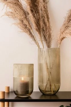 The Home Collection Attract Glass Vase Small - Moss Green