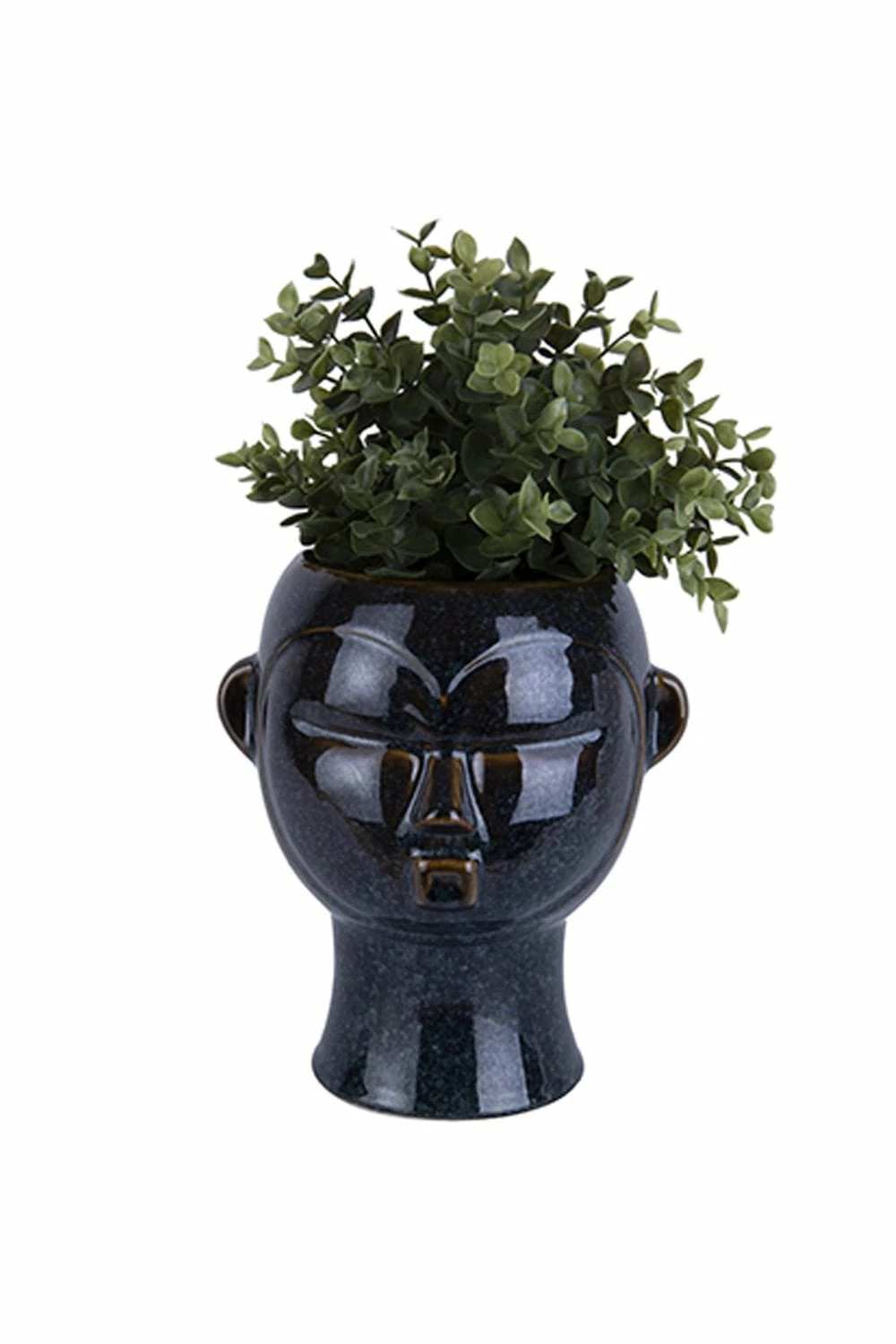 The Home Collection Round Mask Face Plant Pot In Dark Brown 4 The Home Collection Round Mask Face Plant Pot In Dark Brown