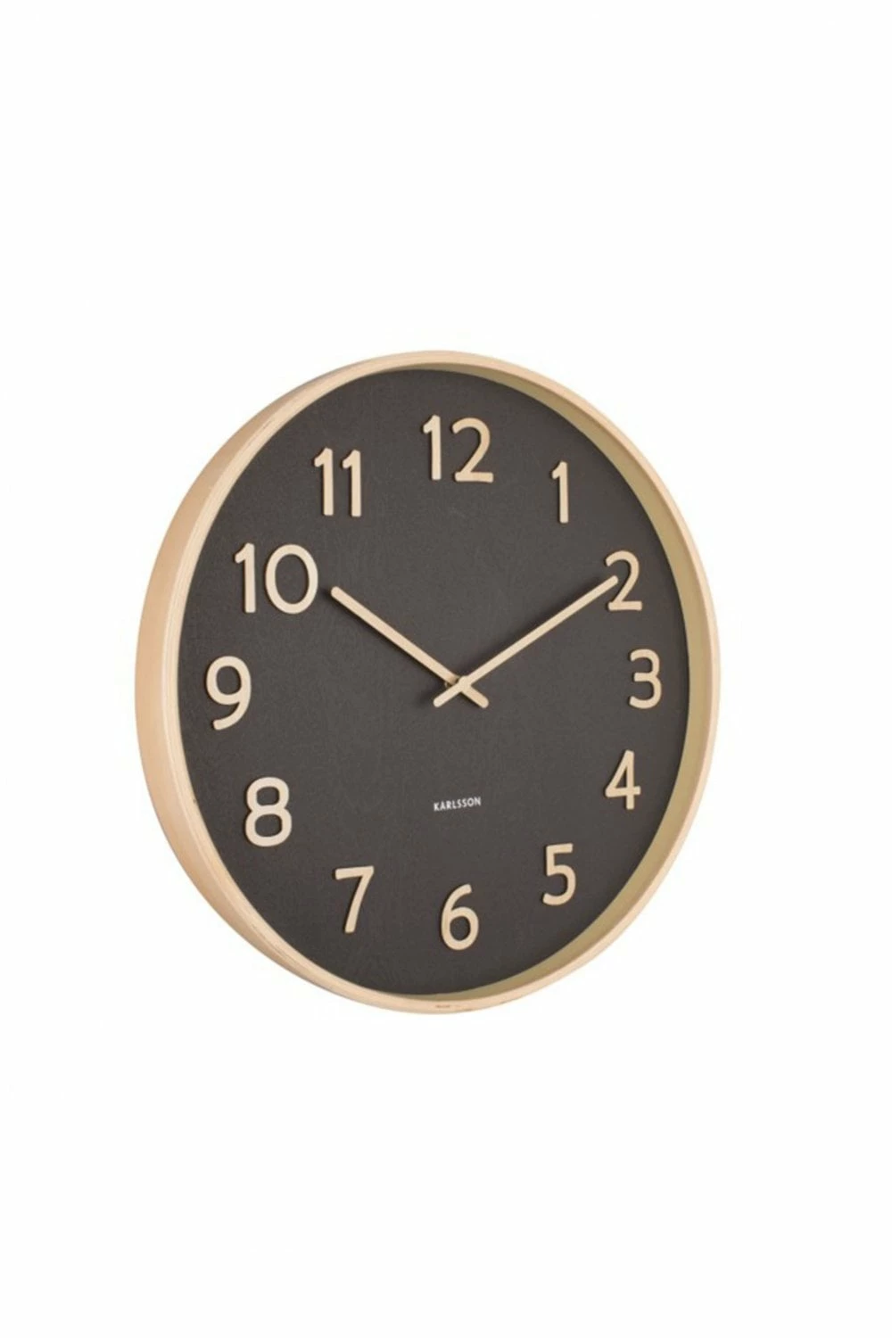 The Home Collection Wall Clock Pure Wood Grain Black 4 The Home Collection Wall Clock Pure Wood Grain Black
