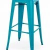 The Home Collection Matt Blue Metal Stacking Stool