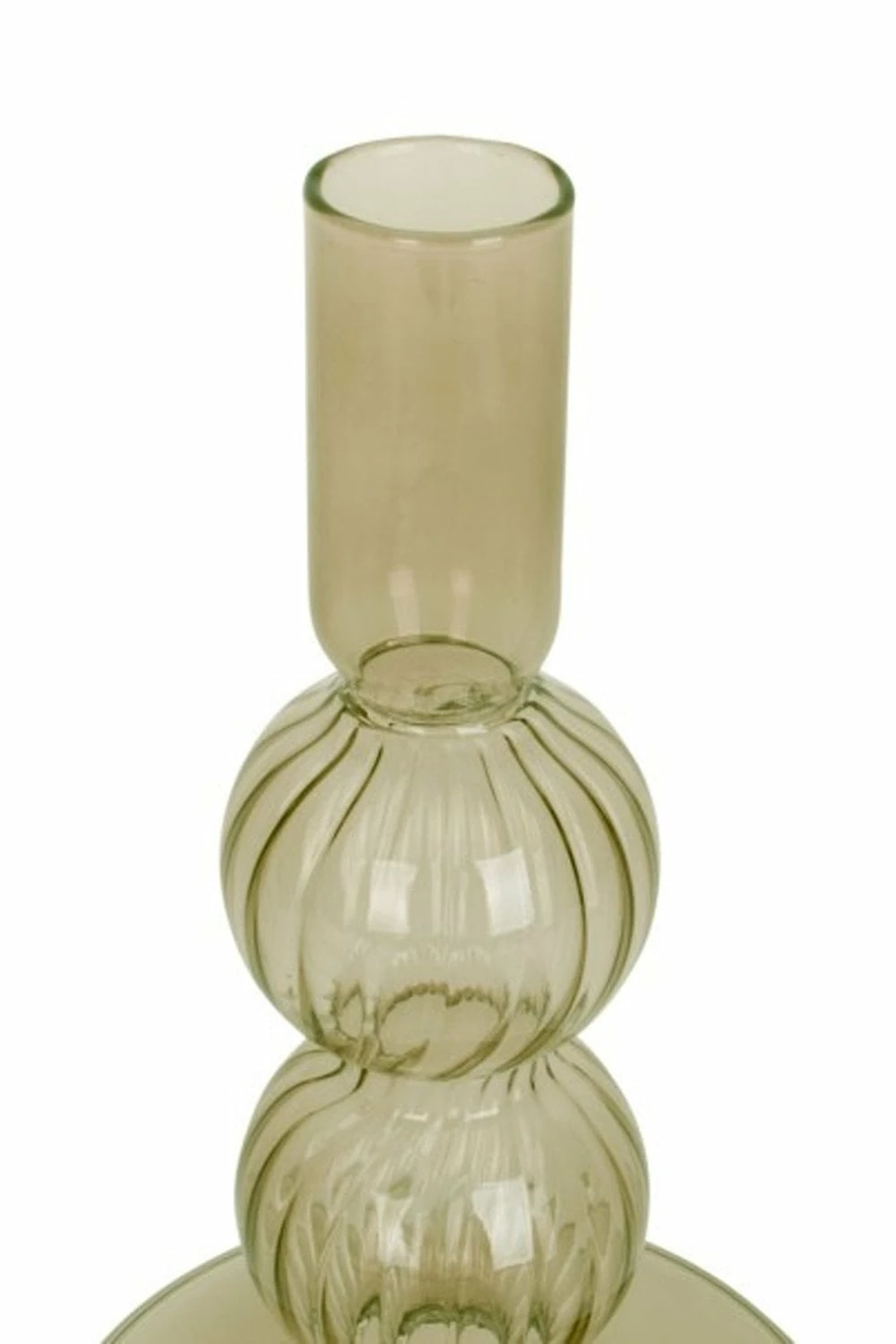 The Home Collection Candle Holder Swirl Bubbles In Moss Green 3 The Home Collection Candle Holder Swirl Bubbles In Moss Green