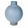 The Home Collection Sandblasted Blue Glass Vase 1 The Home Collection Sandblasted Blue Glass Vase