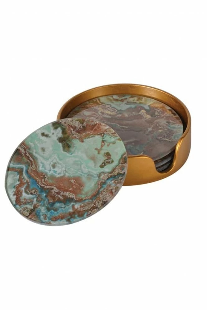 The Home Collection Green Marble Effect Set Of 4 Coasters 3 The Home Collection Green Marble Effect Set Of 4 Coasters