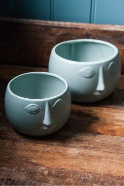 The Home Collection Green Pagan Face Planter