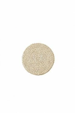 The Home Collection Pearl White Jute Coasters 5 The Home Collection Pearl White Jute Coasters