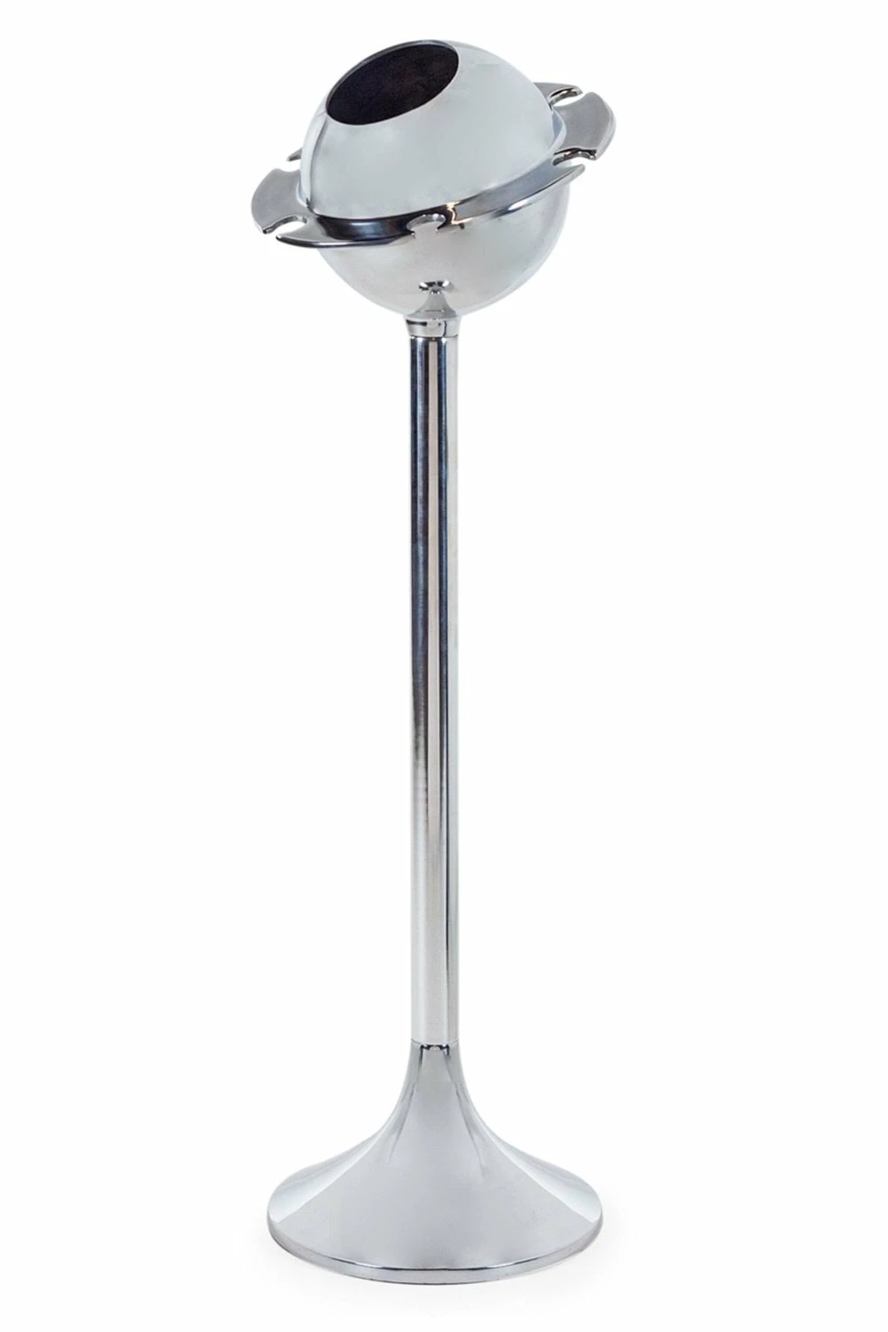 The Home Collection Polished Aluminum Floor Standing Saturn Ice Bucket 3 The Home Collection Polished Aluminum Floor Standing Saturn Ice Bucket