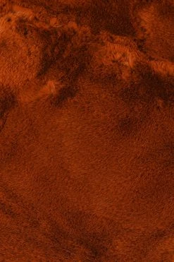 The Home Collection Burnt Amber Faux Fur Throw