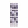 The Home Collection Striped Gunmetal And Gull Grey Eco Dinner Candles