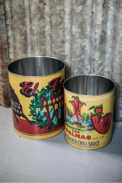 The Home Collection Set Of Two Large Chilli Storage Tins