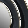 The Home Collection Black And Gold Rim Layered Round Mirror 1 The Home Collection Black And Gold Rim Layered Round Mirror